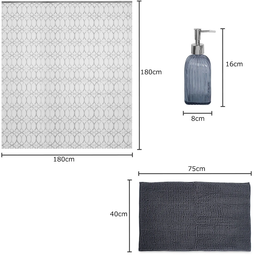 HPC POLO 16PCS BATHROOM SET 180X180CM | HPC-5233 - Image