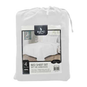 HPC POLO 4PCS KING BEDSHEET SET | HPC-5280 - Image 