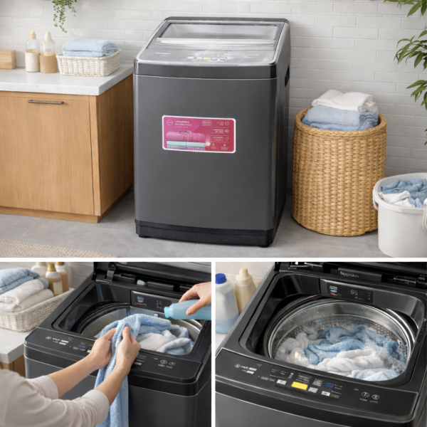 PREMIER 13KG TOP LOAD WASHER WITH IMPELLER DARK GREY | LAV-8015T1A13B - Image 
