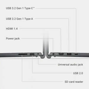 DELL 15.6" 2K TOUCHSCREEN INTEL CORE i5 1334U 2023 8GB MEMORY 512GB STORAGE CARBON BLACK | LDC15250-5315BLK-PUS - Image 