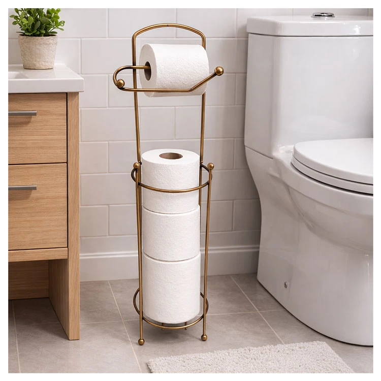 Lotus Stainless Steel Freestanding Toilet Paper Holder | LHC-TR17MB