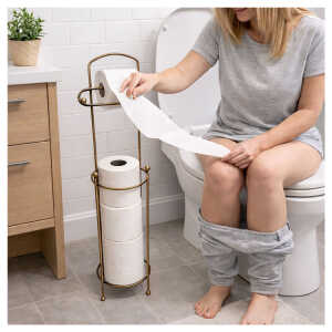 LOTUS FREESTANDING TOILET PAPER HOLDER | LHC-TR17MB - Image 