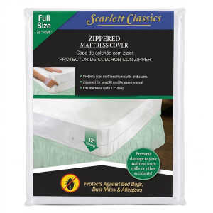 SCARLETT CLASSICS FULL SIZE ZIPPERED MATTRESS COVER  | MC-18 - Image 