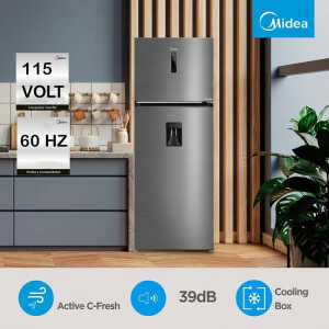MIDEA 16 CU.FT/465L REFRIGERATOR W/ WATRERDISPENSER SILVER115V  | MDRT645MTM46WD - Image 
