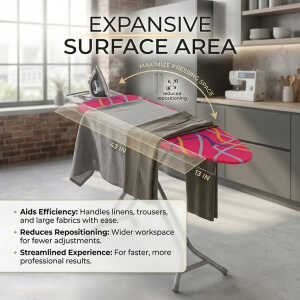 LOTUS HOME COLLECTION IRONING BOARD 43"X13" ASSORTED COLORS | NS-336448 - Image 