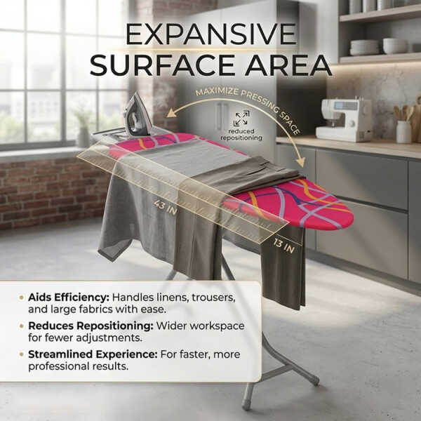 LOTUS HOME COLLECTION IRONING BOARD 43"X13" ASSORTED COLORS | NS-336448 - Image 