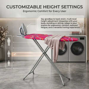 LOTUS HOME COLLECTION IRONING BOARD 43"X13" ASSORTED COLORS | NS-336448 - Image 