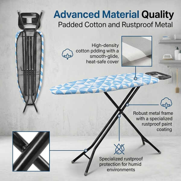 LOTUS HOME COLLECTION IRONING BOARD 43X13" ASSORTED COLORS | NS-336450 - Image 