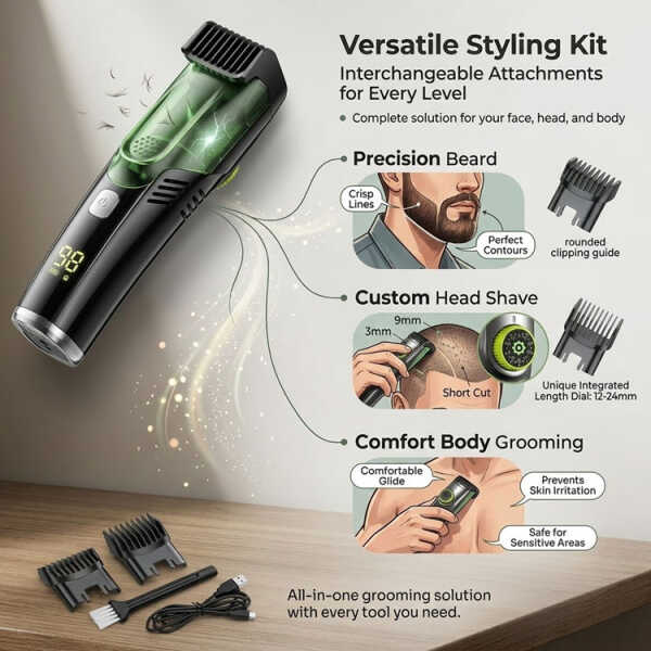 NANO-TEC HAIR VACUUM TRIMMER | NT-CP659 - Image 