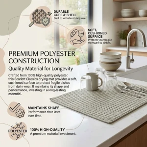 SCARLETT CLASSICS 100% POLYESTER MICROFIBER DRYING MAT ASSORTED COLORS | NV-1391 - Image 
