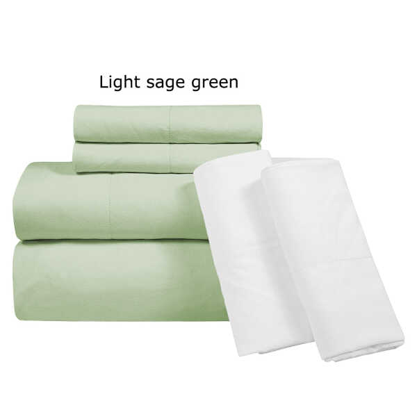 SCARLETT CLASSICS 6PCS FULL SOLID BED SHEET SET | NV-1571 - Image 
