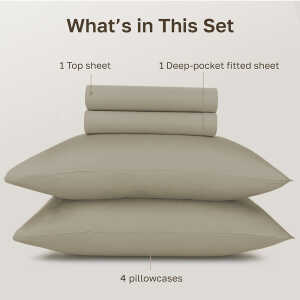 SCARLETT CLASSICS 6PCS FULL SOLID BED SHEET SET | NV-1571 - Image 
