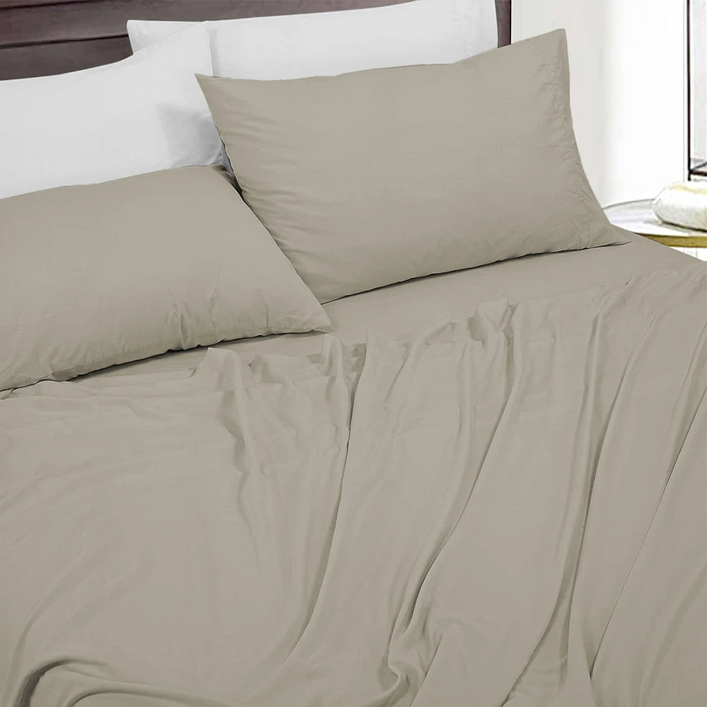 Scarlett 6PCS Full Solid Bed Sheet Set | NV-1571