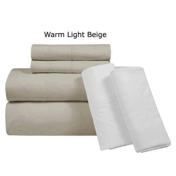SCARLETT CLASSICS 6PCS FULL SOLID BED SHEET SET | NV-1571 - Image 