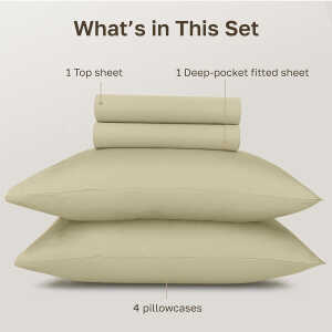 SCARLETT CLASSICS 6PCS FULL SOLID BED SHEET SET | NV-1571 - Image 
