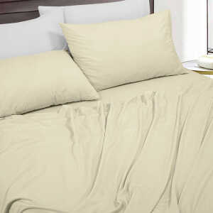 SCARLETT CLASSICS 6PCS FULL SOLID BED SHEET SET | NV-1571 - Image 