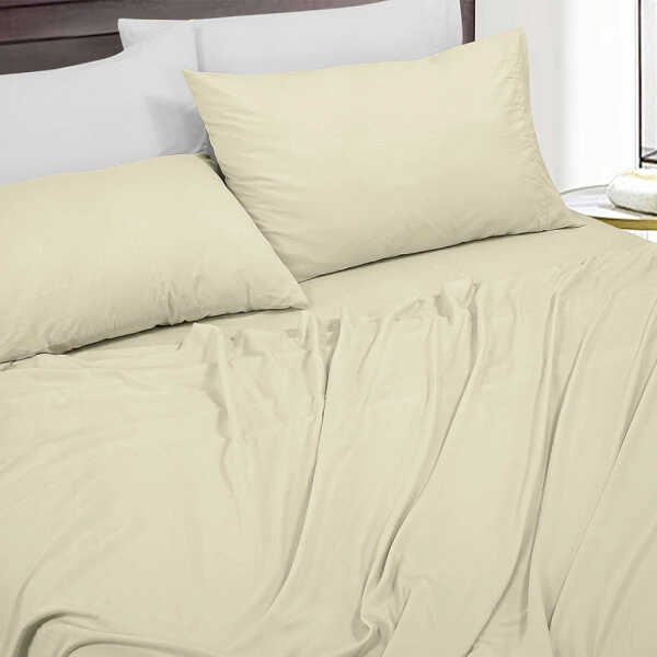 SCARLETT CLASSICS 6PCS FULL SOLID BED SHEET SET | NV-1571 - Image 