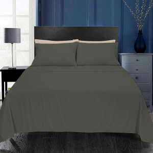 SCARLETT CLASSICS 6PCS FULL SOLID BED SHEET SET | NV-1571 - Image 