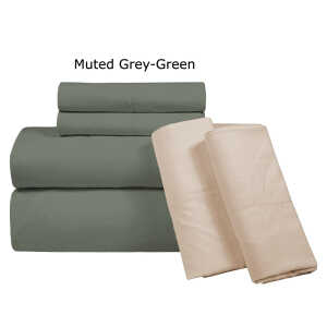 SCARLETT CLASSICS 6PCS FULL SOLID BED SHEET SET | NV-1571 - Image 