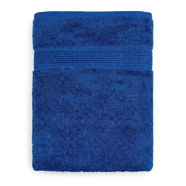 Dark blue Scarlett Classics Luna cotton bath towel.
