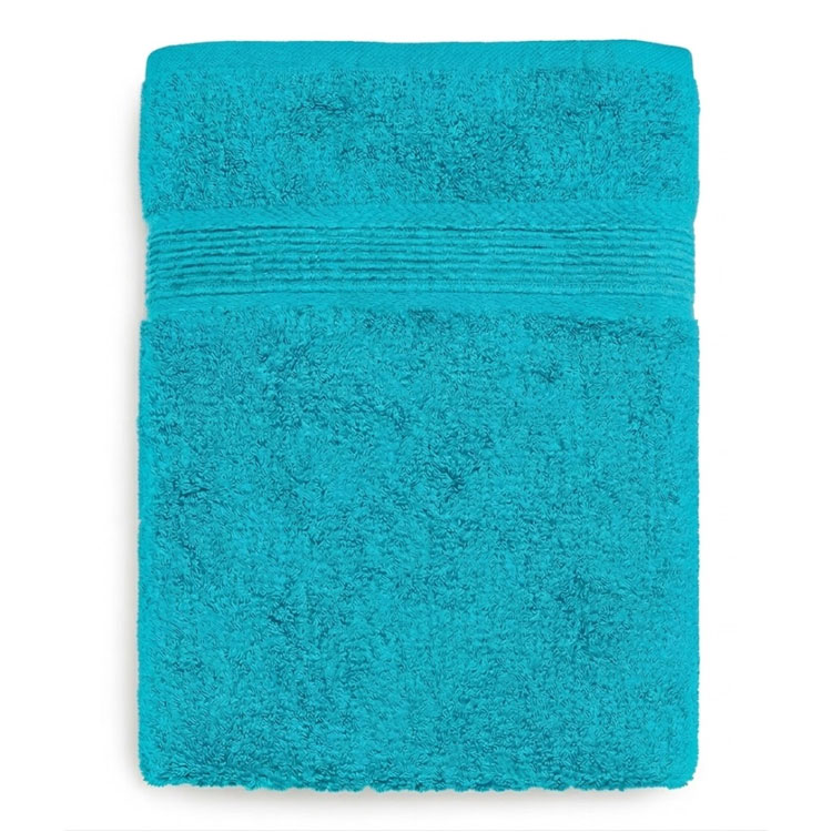 Turquoise Scarlett Classics Luna luxury bath towel.