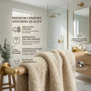 SCARLETT CLASSICS LUNA COLLECTION BATH TOWELS 30"X60" ASSORTED COLORS  | SCR-0425-MIX - Image 