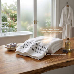 SCARLETT CLASSICS LUTON COLLECTION BATH TOWEL 30"X60" WHITE | SCR-0701 - Image 