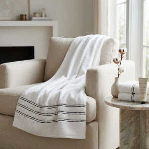SCARLETT CLASSICS LUTON COLLECTION BATH TOWEL 30"X60" WHITE | SCR-0701 - Image 