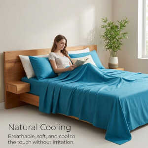 SCARLETT CLASSICS BAMBOO ERA QUEEN BED SHEET SET | SCR-3845-Q - Image 