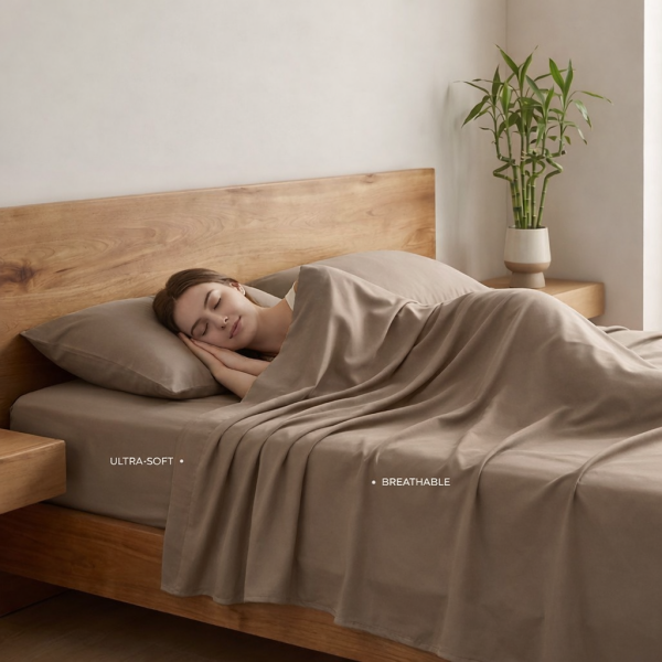 SCARLETT CLASSICS BAMBOO ERA QUEEN BED SHEET SET | SCR-3845-Q - Image 