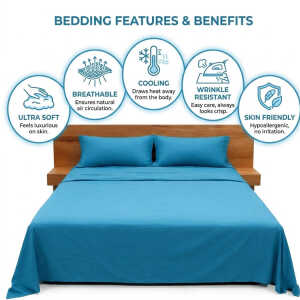 SCARLETT CLASSICS BAMBOO ERA QUEEN BED SHEET SET | SCR-3845-Q - Image 