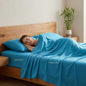 SCARLETT CLASSICS BAMBOO ERA QUEEN BED SHEET SET | SCR-3845-Q - Image 