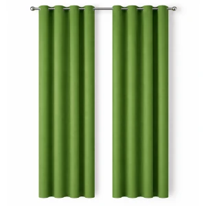 SCARLETT CLASSICS BLACKOUT WINDOW CURTAIN WITH GROMMETS GREEN | SCR-8067
