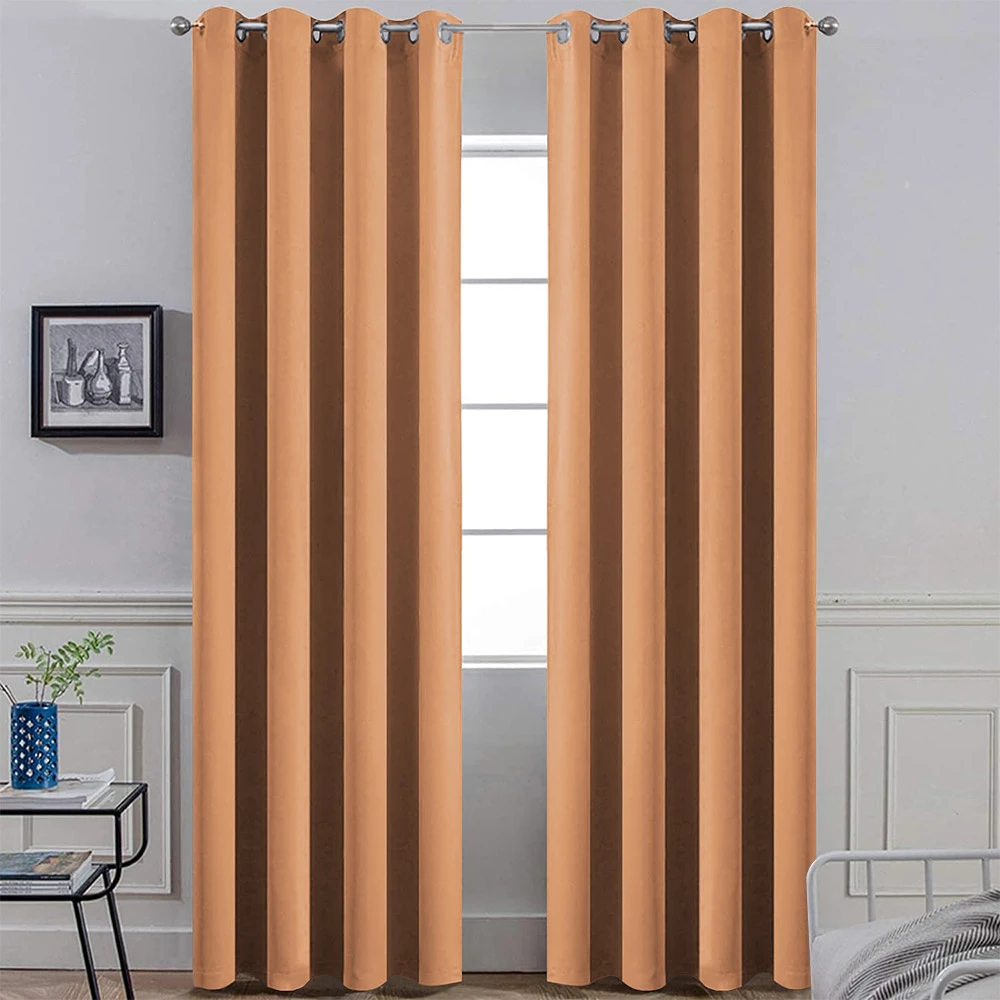 Elegant black curtains, fully darkening
