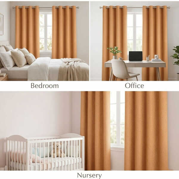 SCARLETT CLASSICS 100% BLACKOUT WINDOW CURTAIN WITH GROMMETS | SCR-8228 - Image 