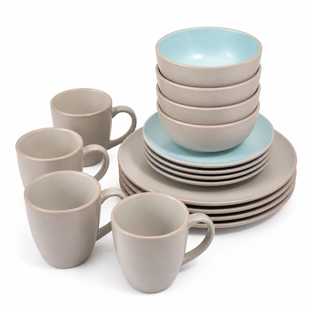 Modern 16-Piece Plate & Serveware Set