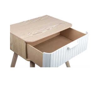WOODEN BEDSIDE TABLE WITH 1 DRAWER | STUDIO-1016 - Image 