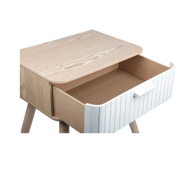 WOODEN BEDSIDE TABLE WITH 1 DRAWER | STUDIO-1016 - Image 