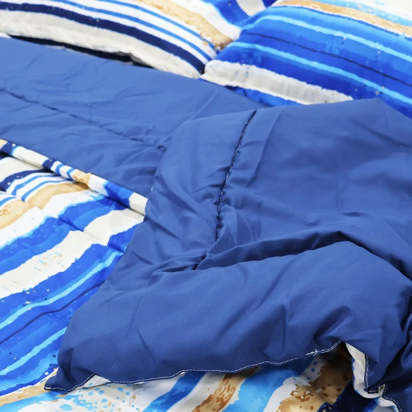 Soft breathable multicolor striped fabric close-up detail