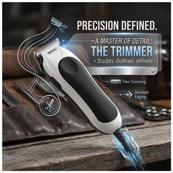 WAHL MINI T-PRO PLUS TRIMMER WHITE/BLACK | 3000034 - Image 
