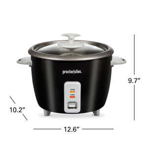 PROCTOR SILEX 1.5L RICE COOKER W/STEAMER 8CUP UNCOOKED/16CUPS COOKED 120V | 37527MN - Image 
