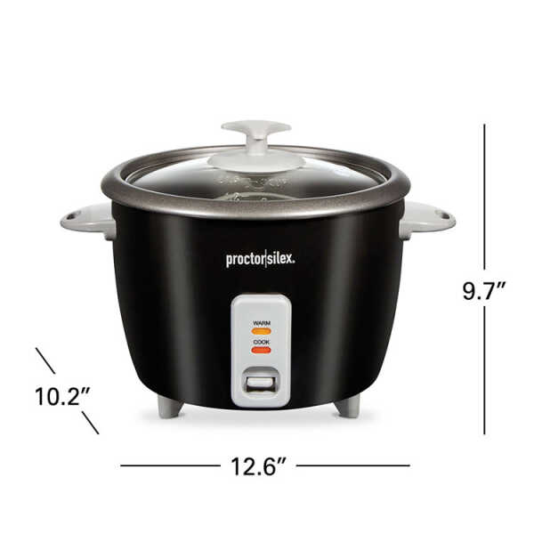 PROCTOR SILEX 1.5L RICE COOKER W/STEAMER 8CUP UNCOOKED/16CUPS COOKED 120V | 37527MN - Image 