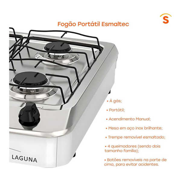 MITSUMI 20" 4 BURNERS PORTABLE COOKTOP WHITE | 4027SS-WHITE - Image 