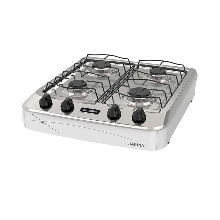 Mitsumi 20" Portable 4-Burner Cooktop – White