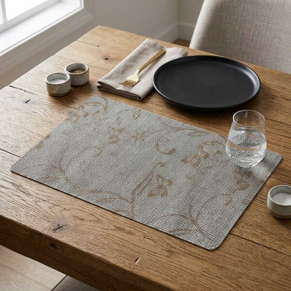LOTUS HOME COLLECTION 6 PCS RECTANGULAR PLACEMAT ASSORTED COLORS | 88208 - Image 