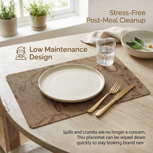 LOTUS HOME COLLECTION 6 PCS RECTANGULAR PLACEMAT ASSORTED COLORS | 88208 - Image 
