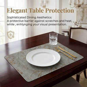 LOTUS HOME COLLECTION 6 PCS RECTANGULAR PLACEMAT ASSORTED COLORS | 88208 - Image 