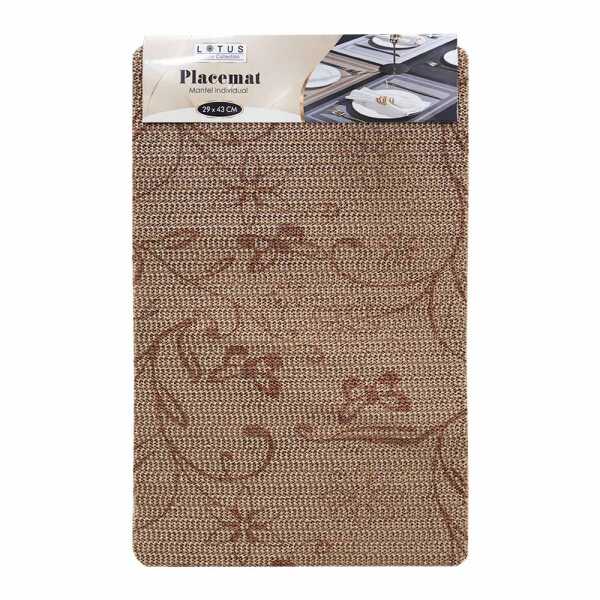 LOTUS HOME COLLECTION 6 PCS RECTANGULAR PLACEMAT ASSORTED COLORS | 88208 - Image 