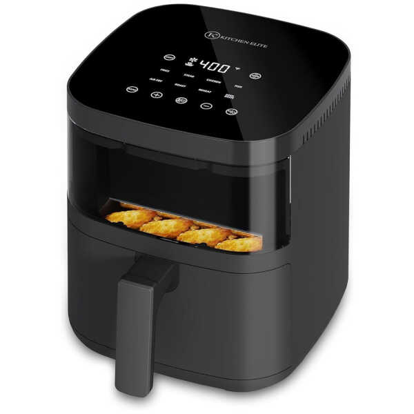 KITCHEN ELITE 4QT 8 PRESETS TOUCHSCREEN BLACK DIGITAL AIR FRYER | AF115-4QT - Image 