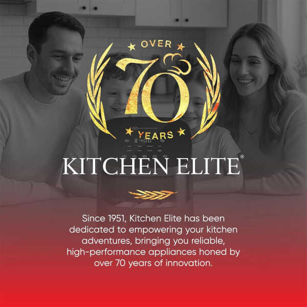 KITCHEN ELITE 4QT 8 PRESETS TOUCHSCREEN BLACK DIGITAL AIR FRYER | AF115-4QT - Image 